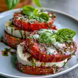 Caprese Salad Basil Oil Drizzle