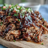 Smoky, slow-cooked pulled pork topped with vibrant watermelon cabbage slaw.