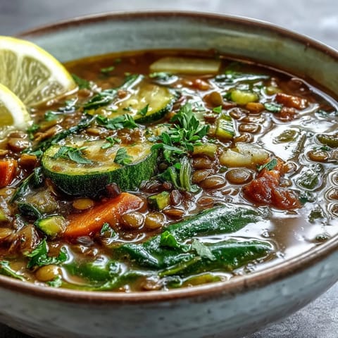 Hearty Lentil Soup Vegetables