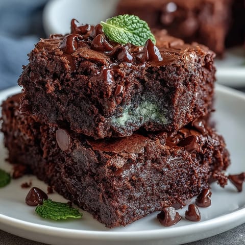Mint Chocolate Chip Brownie Bites
