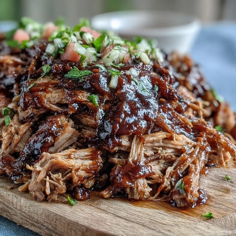 Smoky, slow-cooked pulled pork topped with vibrant watermelon cabbage slaw.