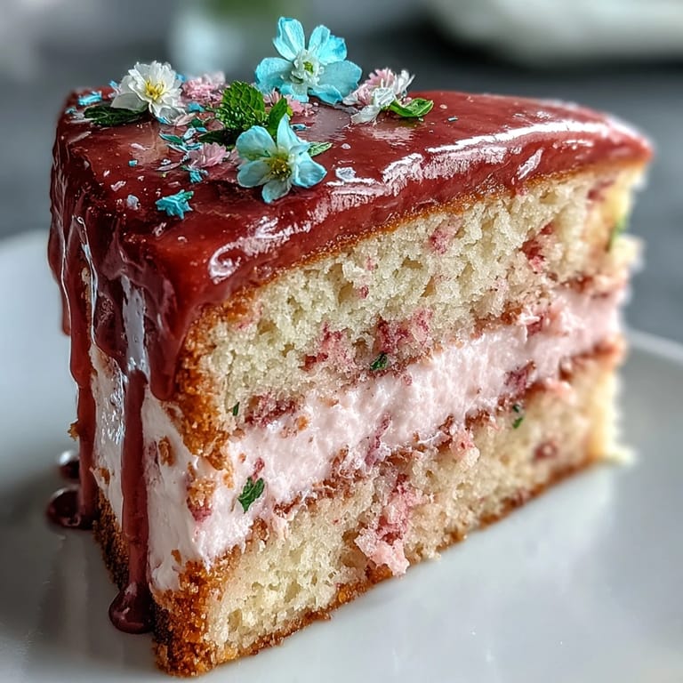 A festive bridal shower rosé velvet cake with smooth cream cheese frosting.
