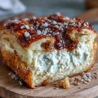 A golden crescent dough cheesecake bar layered with creamy filling and cinnamon sugar, perfect for Cinco de Mayo parties.